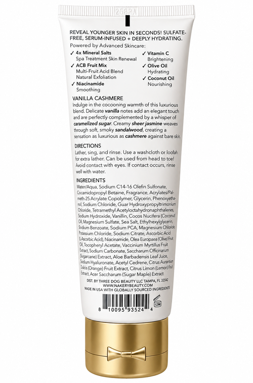 Nakery Beauty Vanilla Cashmere Face, Body + Hair Wash
